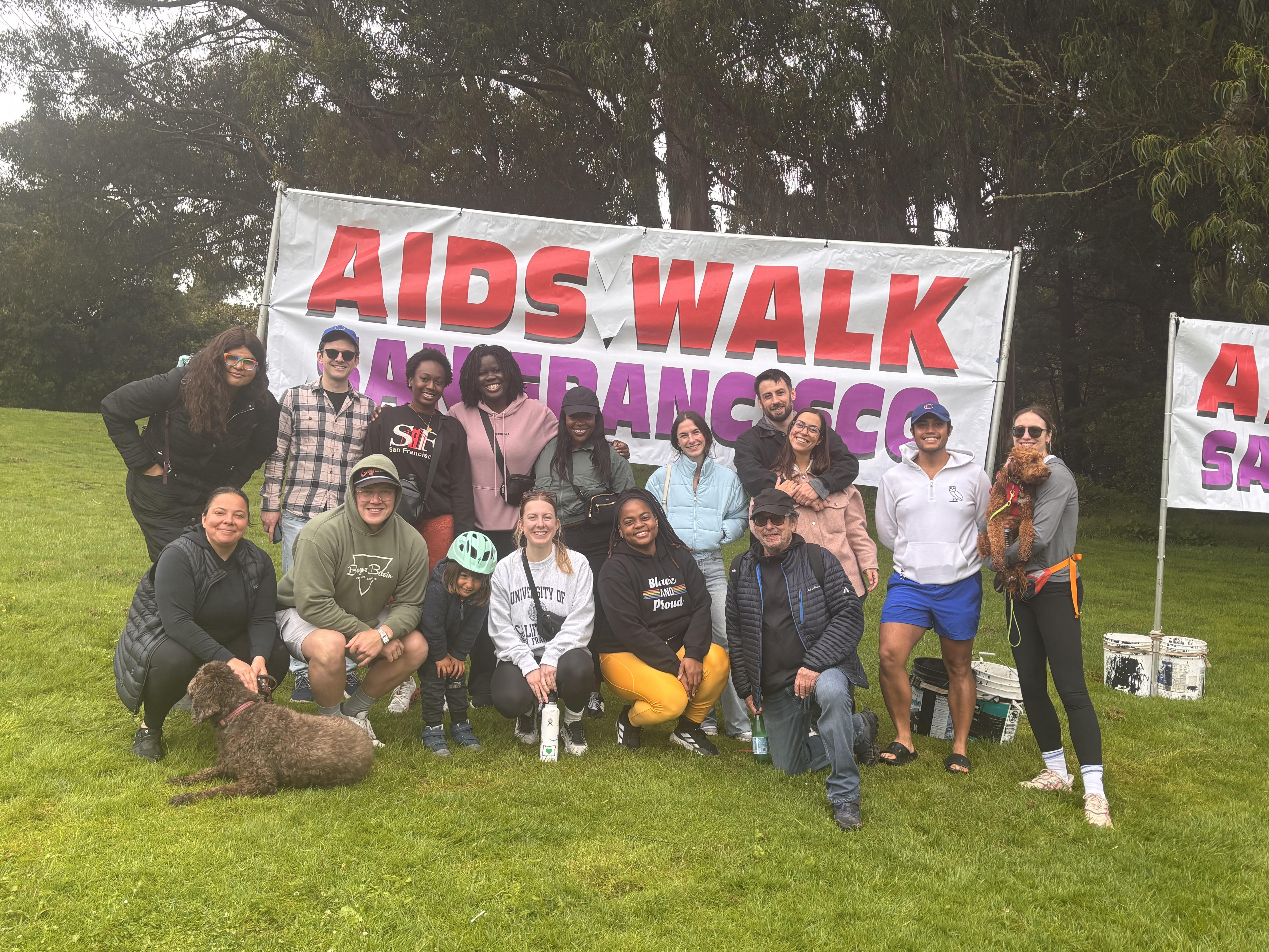 Group photo of participants at AIDS Walk 2025 