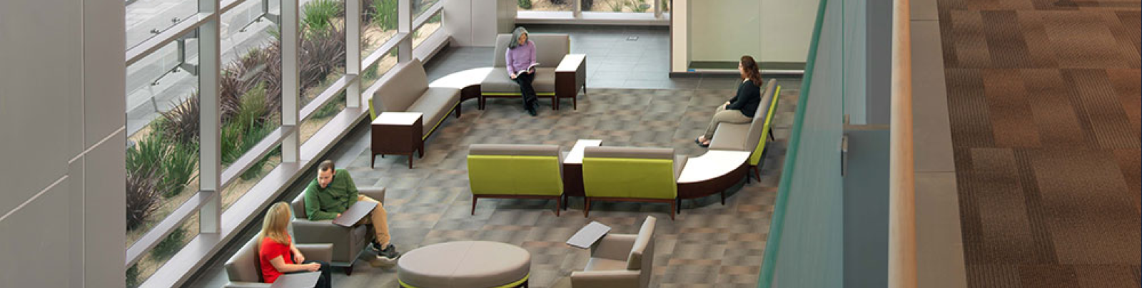 Visitors in waiting room