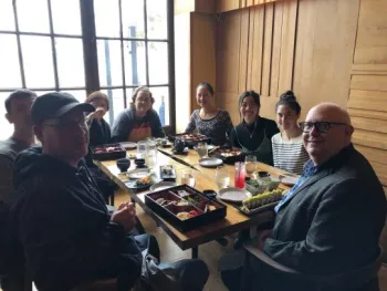 holiday lunch at sushi restaurant