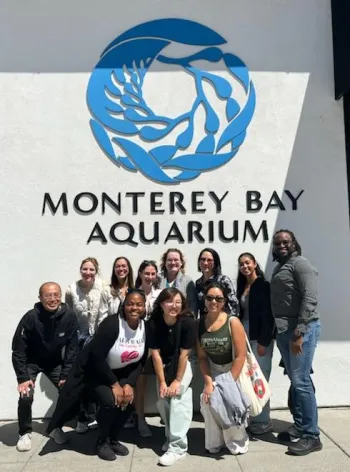 group outside of museum