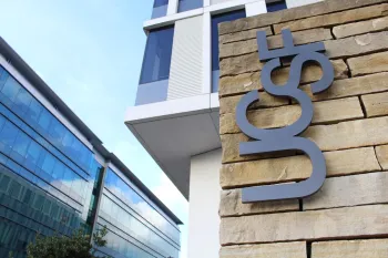 UCSF logo on building at Mission Bay campus 