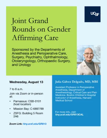 Joint Grand Rounds on Gender Affirming Care | UCSF Department of Urology