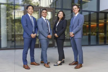 Resident Class of 2032 Drs. Jonathan Song, Pablo Suarez, Lucy Cheng, and Diego Alvarez Vega