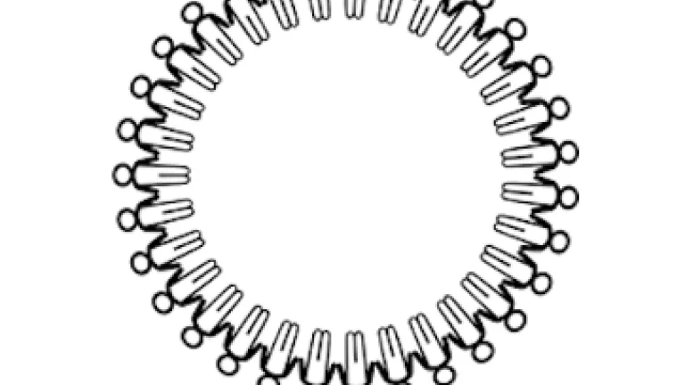 Stick figures in a circle