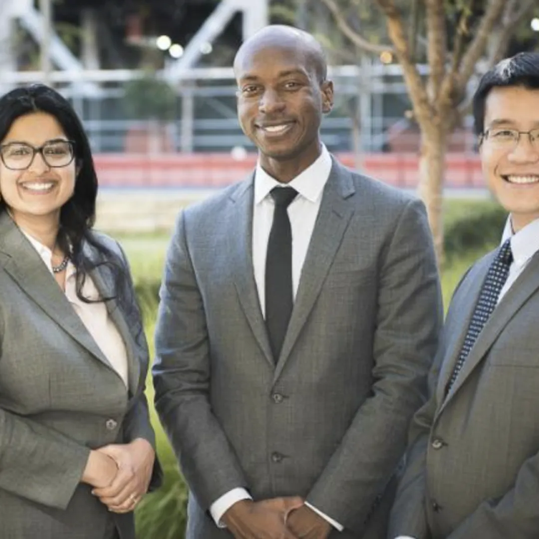 Maya Overland, John P. Lindsey II, and Heiko Yang group portrait