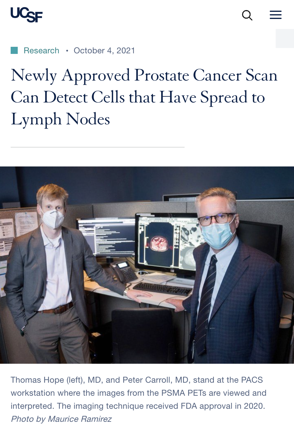 screenshot of article title