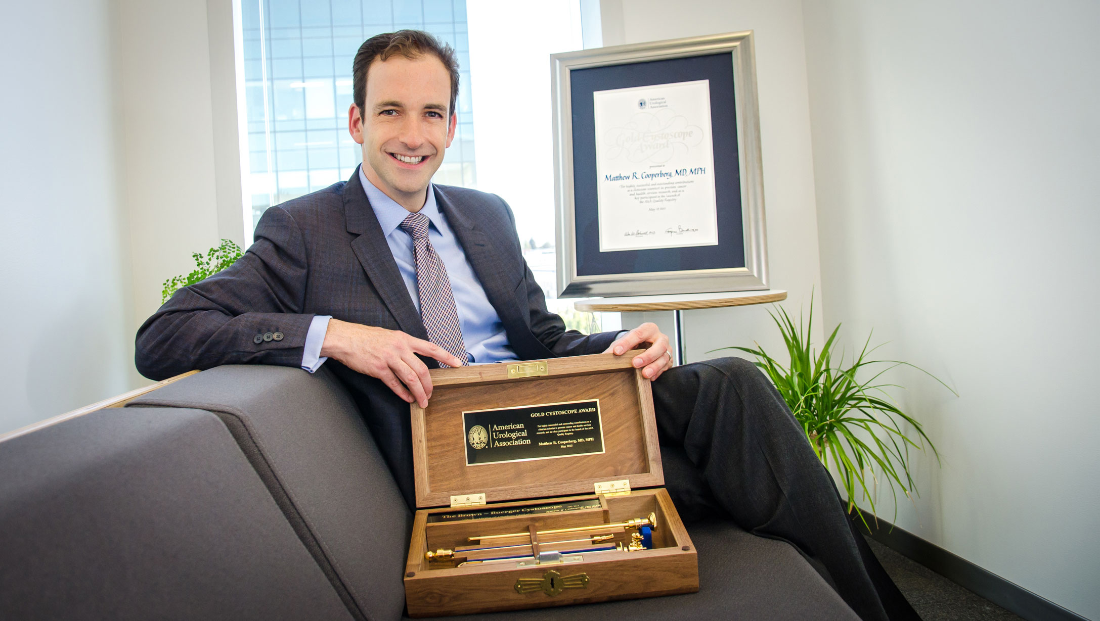 Cooperberg Honored with AUA Gold Cystoscope Award