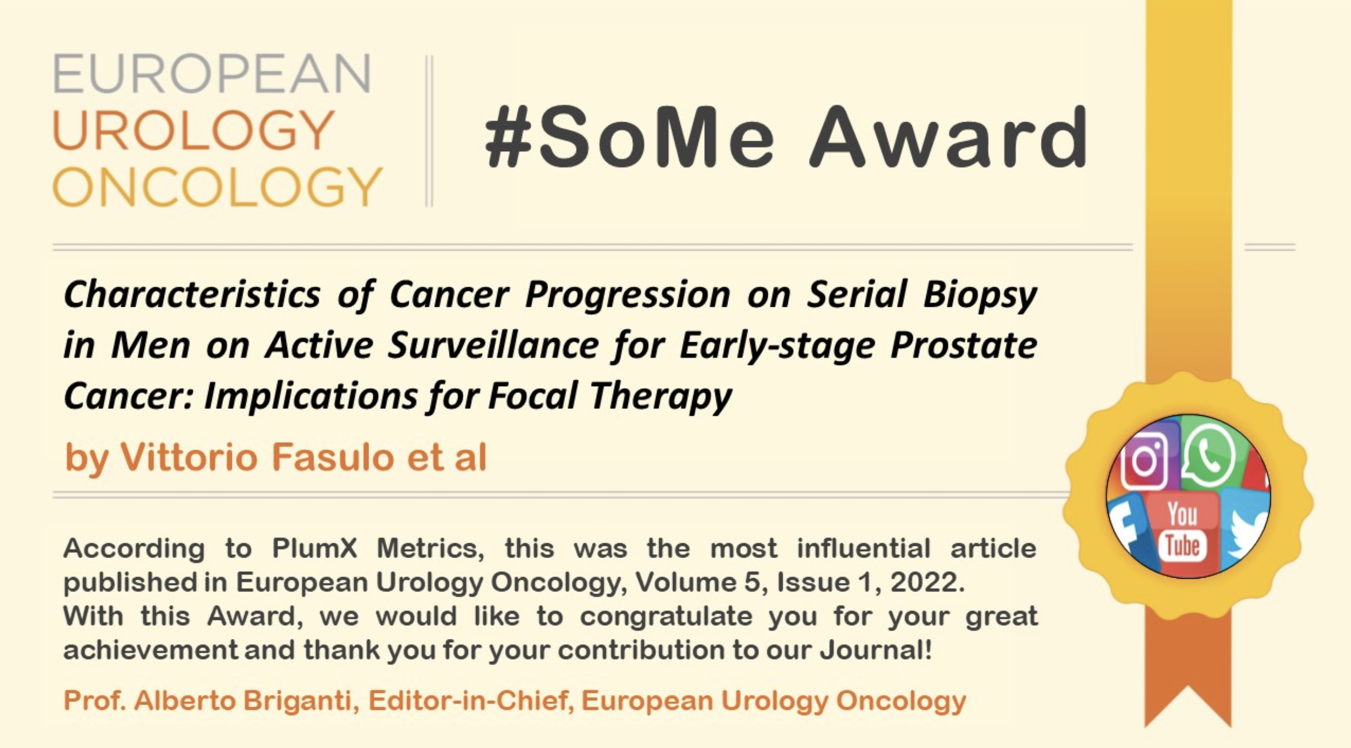 EU Oncology SoMe award image